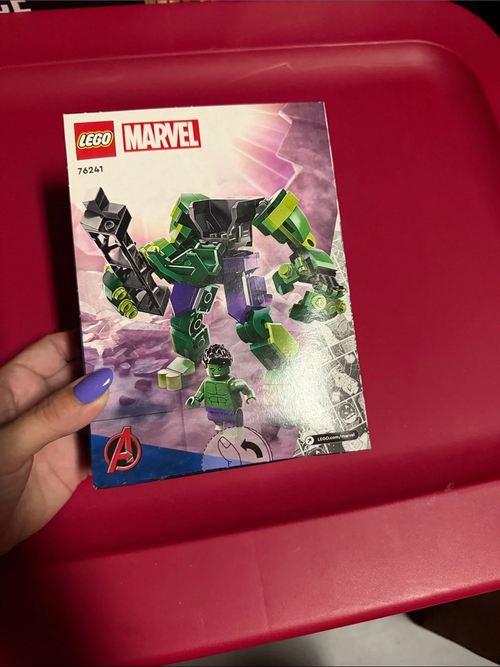 Lego Marvel Hulk Mech Armor Building Set - Green, Purple, Black